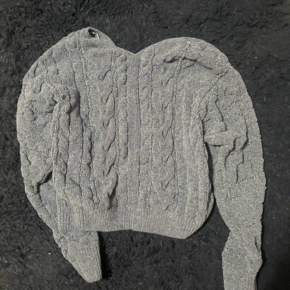 Pink Rose Charcoal Textured Sweater